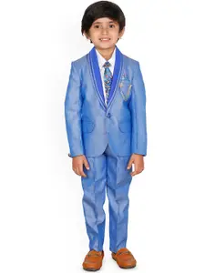 BAESD Boys Single Breasted 4 Piece Blazer and Trousers Party Suits
