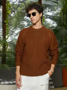 Campus Sutra Men Cable Winter Knit Pullover