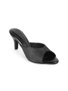 Tresmode Women Embellished Leather Kitten Heel Sandals