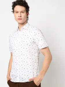 Blue Buddha Men Comfort Conversational Printed Cotton Tailored Fit Casual Shirt