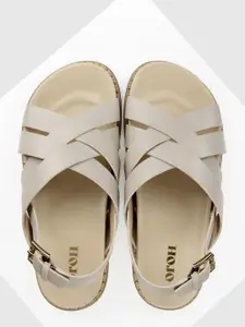 Oroh Women Open Toe leather Flats