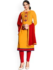 Maroosh Embroidered Thread Work Unstitched Dress Material