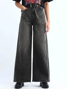 Flying Machine Women Relaxed Fit High-Rise Light Fade Stretchable Jeans