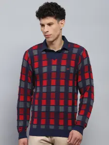 Monte Carlo Men Checked Long Sleeves Pullover