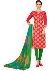 Maroosh Geometric Woven Design Unstitched Dress Material