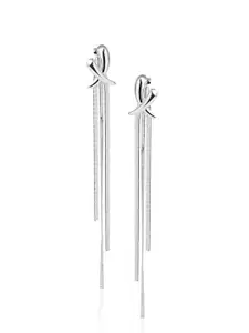 Kazo Silver-Plated Contemporary Drop Earrings