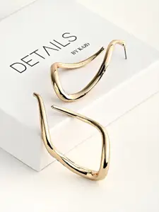 Kazo Gold-Plated Contemporary Hoop Earrings