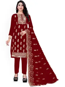 Maroosh Ethnic Motifs Embroidered Organza Unstitched Dress Material