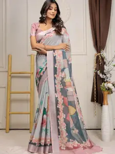 RACHNA Floral Zari Ready to Wear Saree