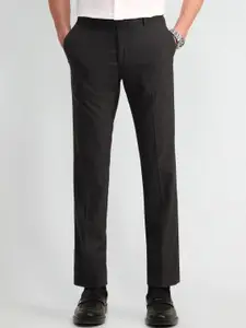 Arrow Men Urban Slim Slim Fit Charcoal Trousers