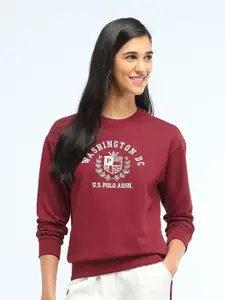 U.S. Polo Assn. Women Women Printed Sweatshirt