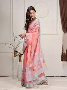 RACHNA Floral Ready to Wear Saree with Zari Border