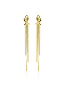Kazo Gold-Plated Contemporary Tasselled Drop Earrings