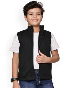 BAESD Boys Mock Collar Solid Fleece Casual Bomber Jacket