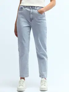 U.S. Polo Assn. Women High-Rise Light Fade Stretchable Straight Fit Jeans