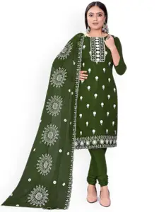 Maroosh Embroidered Thread Work Organza Unstitched Dress Material