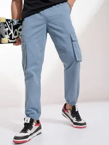 HIGHLANDER Men Slim Fit Joggers Cargo Pocket Trousers