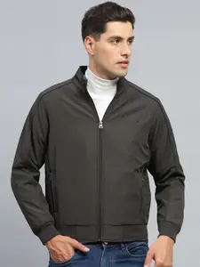 Monte Carlo Men Mock Collar Solid Casual Padded Jacket