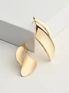 Kazo Gold Plated Contemporary Drop Earrings