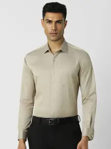 Van Heusen Men Spread Collar Geometric Printed Cotton Slim Fit Formal Shirt