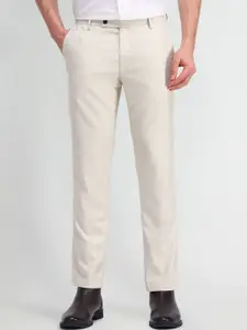 Arrow Men Textured Urban Slim Tapered Fit Trousers