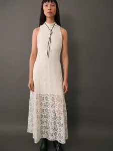 MANGO Lace Maxi Dress