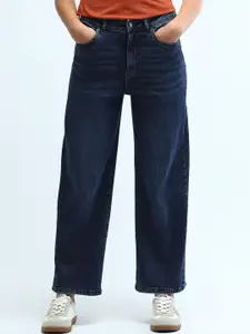 U.S. Polo Assn. Women Women Wide Leg High-Rise Light Fade Stretchable Jeans