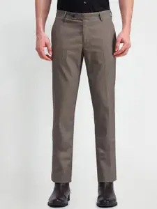 Arrow Men Textured Urban Slim Tapered Fit Formal Trousers