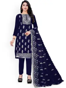 Maroosh Floral Embroidered Organza Unstitched Dress Material