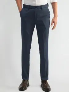 Arrow New York Men Textured Urban Slim Slim Fit Trousers