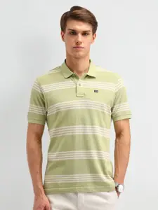 Arrow Sport Men Brand Logo Striped Polo Collar Pockets T-shirt
