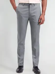 Arrow New York Men Textured Urban Slim Slim Fit Trousers