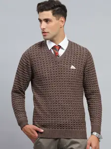 Monte Carlo Men Checked Woollen Pullover