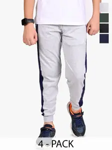 BAESD Boys Pack Of 4 Cotton Mid-Rise Joggers