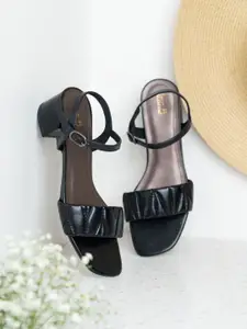 Inc 5 Women Party Wear Block Sandals with Buckle Closure