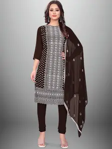 Maroosh Floral Embroidered Unstitched Dress Material