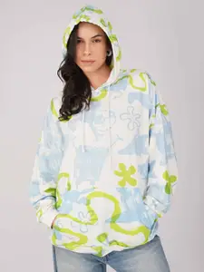 THE CLOTHING FACTORY Women Printed Hooded Sweatshirt