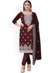 Maroosh Floral Embroidered Unstitched Dress Material