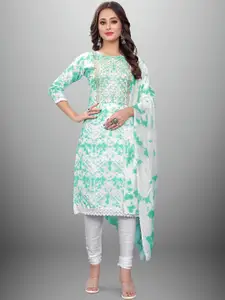 Maroosh Abstract Printed Embroidered Unstitched Dress Material