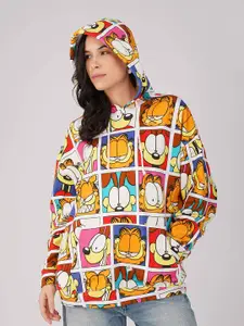 THE CLOTHING FACTORY Women Printed Hooded Sweatshirt