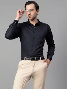 Cantabil Men Spread Collar Solid Cotton Party Shirt