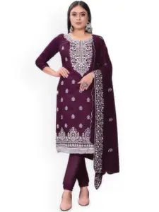 Maroosh Floral Embroidered Unstitched Dress Material