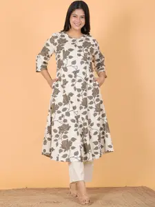Aramya Floral Printed A-Line Kurta