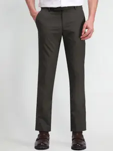 Arrow Men Textured Urban Slim Tapered Fit Trousers