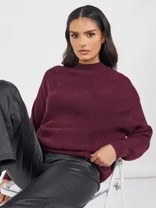 Styli Women High Neck Regular Length Regular Fit Jumper