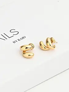 Kazo Gold-Plated Contemporary Studs