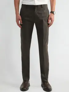 Arrow New York Men Checked Urban Slim Slim Fit Trousers