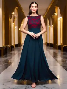 Miss Chase Women Round Neck Maxi Dress