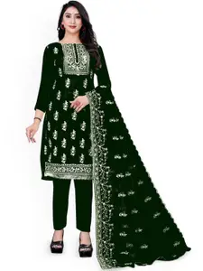 Maroosh Ethnic Motifs Embroidered Organza Unstitched Dress Material