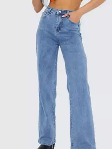 LULU & SKY Women Straight Fit High-Rise Jeans